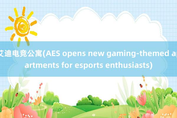 艾迪电竞公寓(AES opens new gaming-themed apartments for esports enthusiasts)